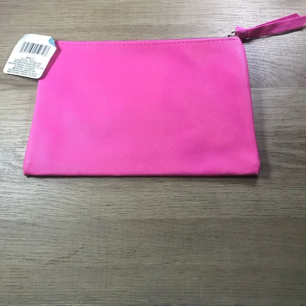 Vibrant Pink 'Made of Stars' Cosmetic Makeup Bag